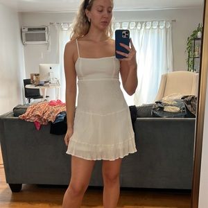 COTTON CANDY LA WHITE DRESS - BABYDOLL STYLE - SIZE SMALL